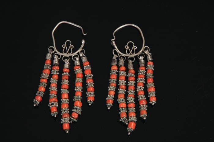 0433 khalka (ear-rings)Bukhara , nineteenth century